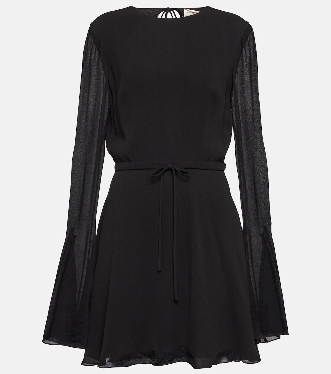 

Мини-платье с драпировкой SAINT LAURENT, черный