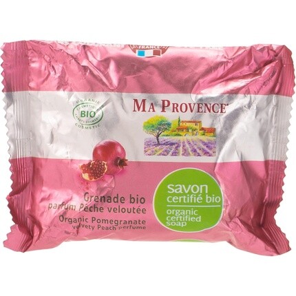 

Органическое мыло с ароматом граната и бархатистого персика 75г Ma Provence