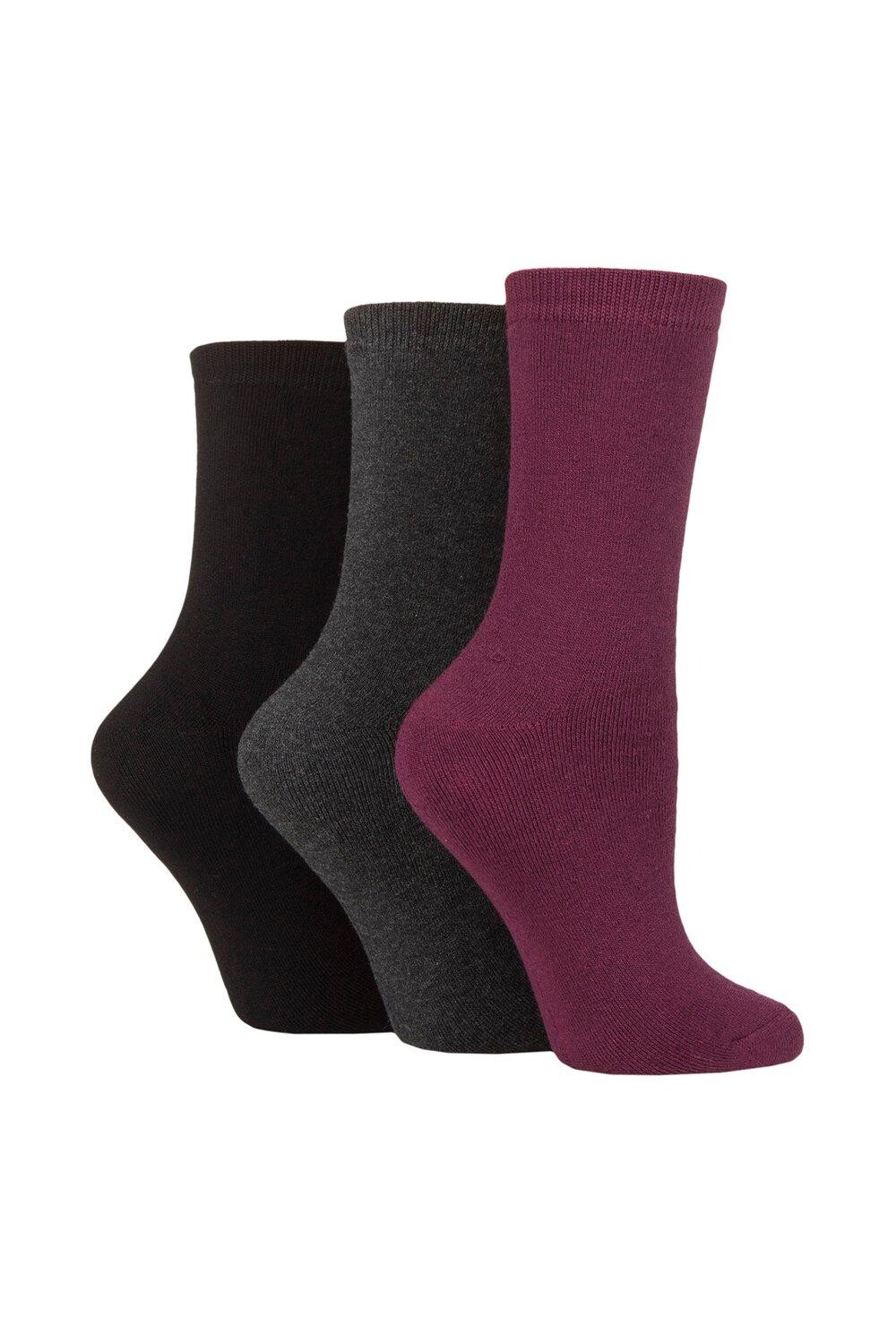 

3 пары мягких бамбуковых носков-ботинок SOCKSHOP, красный