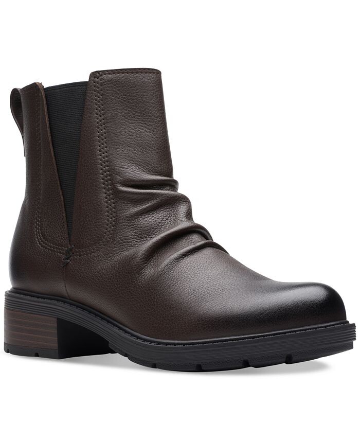 

Женские ботильоны Hearth Rose с мятой отделкой Clarks, коричневый