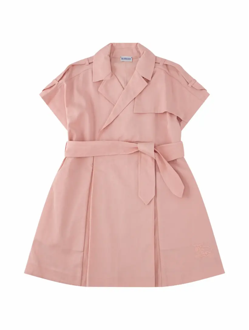 Хлопковое платье EKD Burberry, розовый