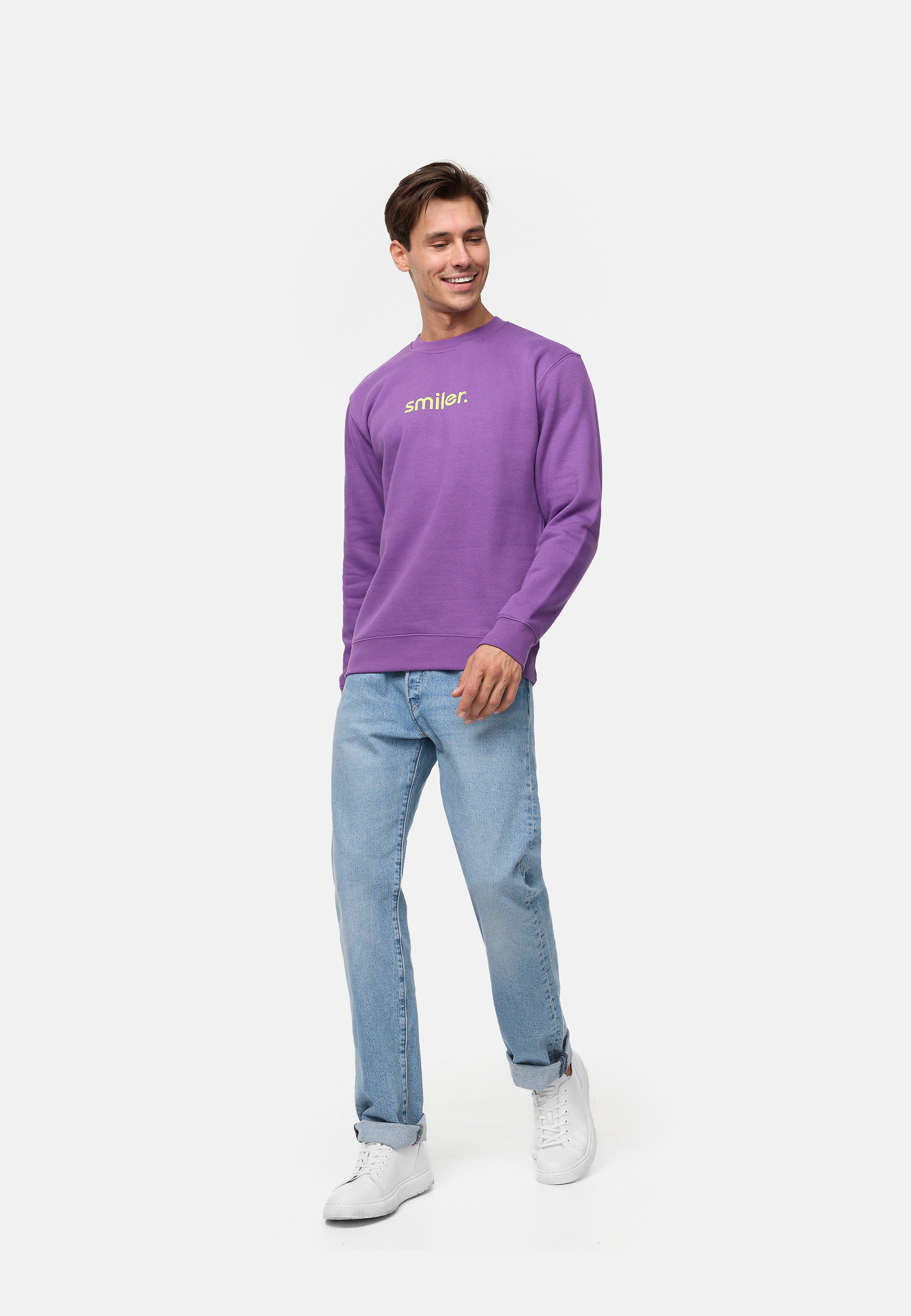 Толстовка smiler. pullover dude., фиолетовый цена и фото