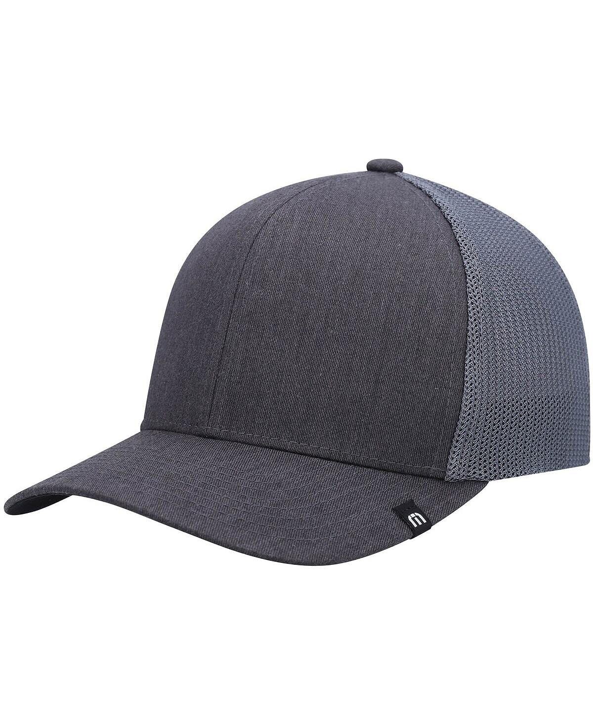 

Мужская кепка TravisMathew Heathered Charcoal Widder 2.0 Trucker Snapback Travis Mathew