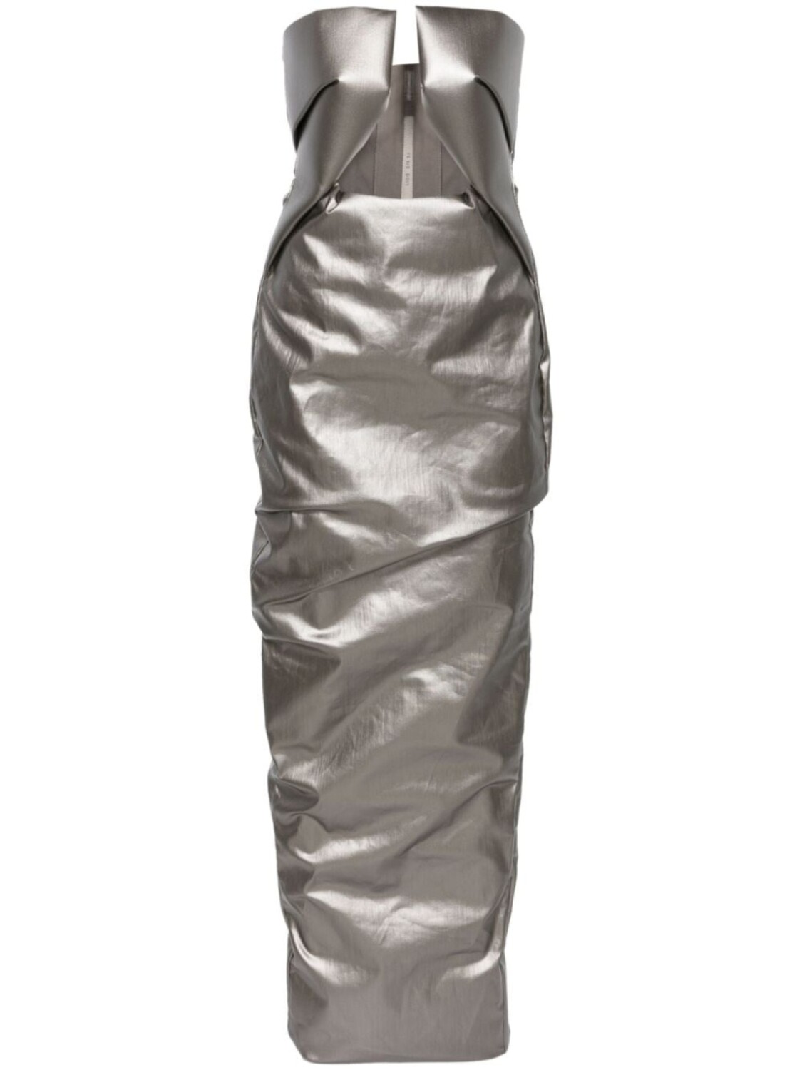 

Rick Owens платье макси без бретелей, серебристый