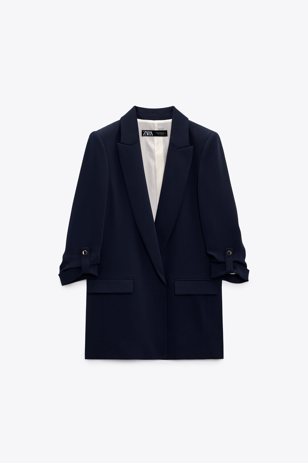 

Куртка с закатенными рукавами Zara, темно-синий