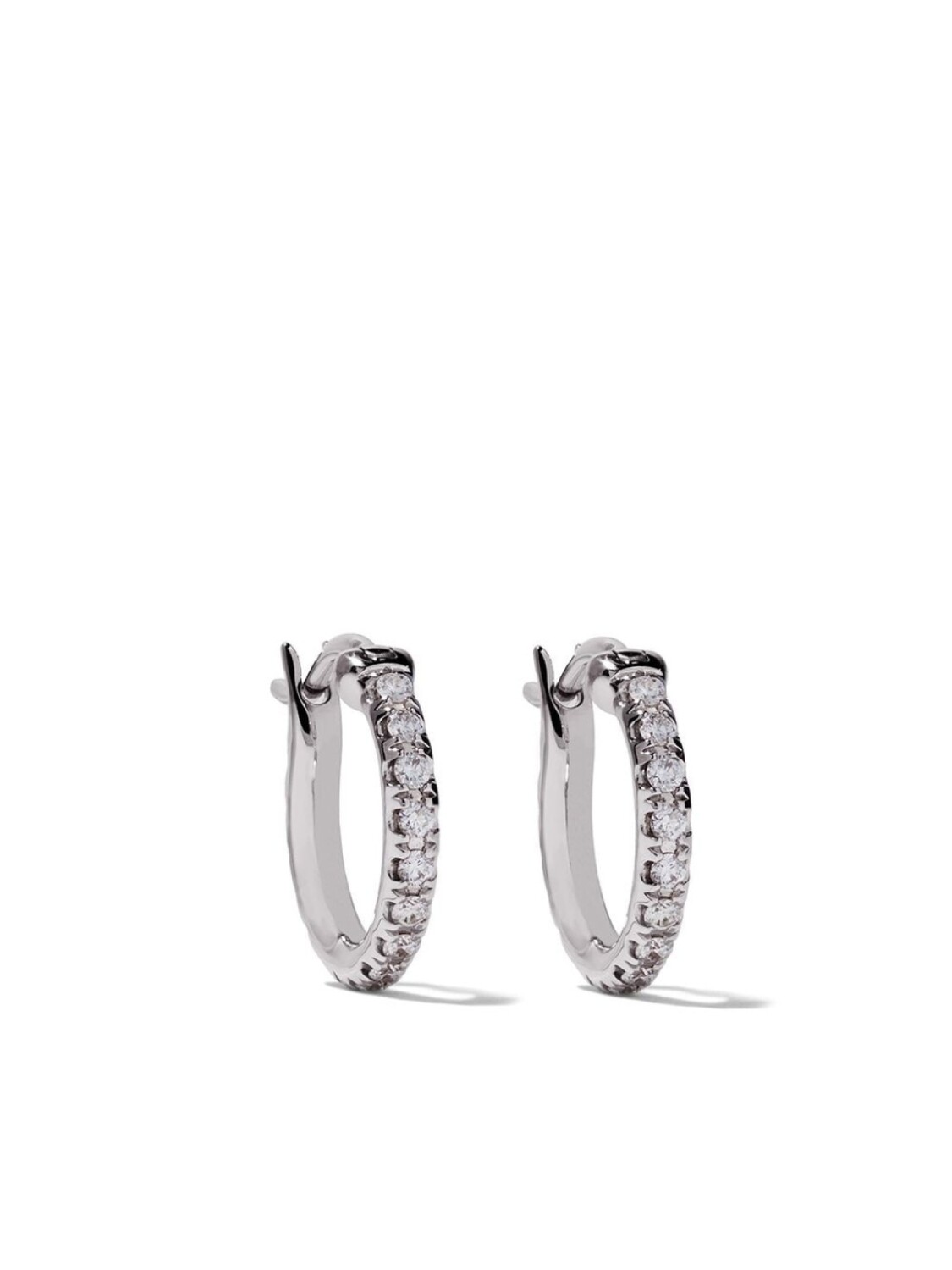 

Серьги-кольца из белого золота с бриллиантами De Beers Jewellers, серебряный
