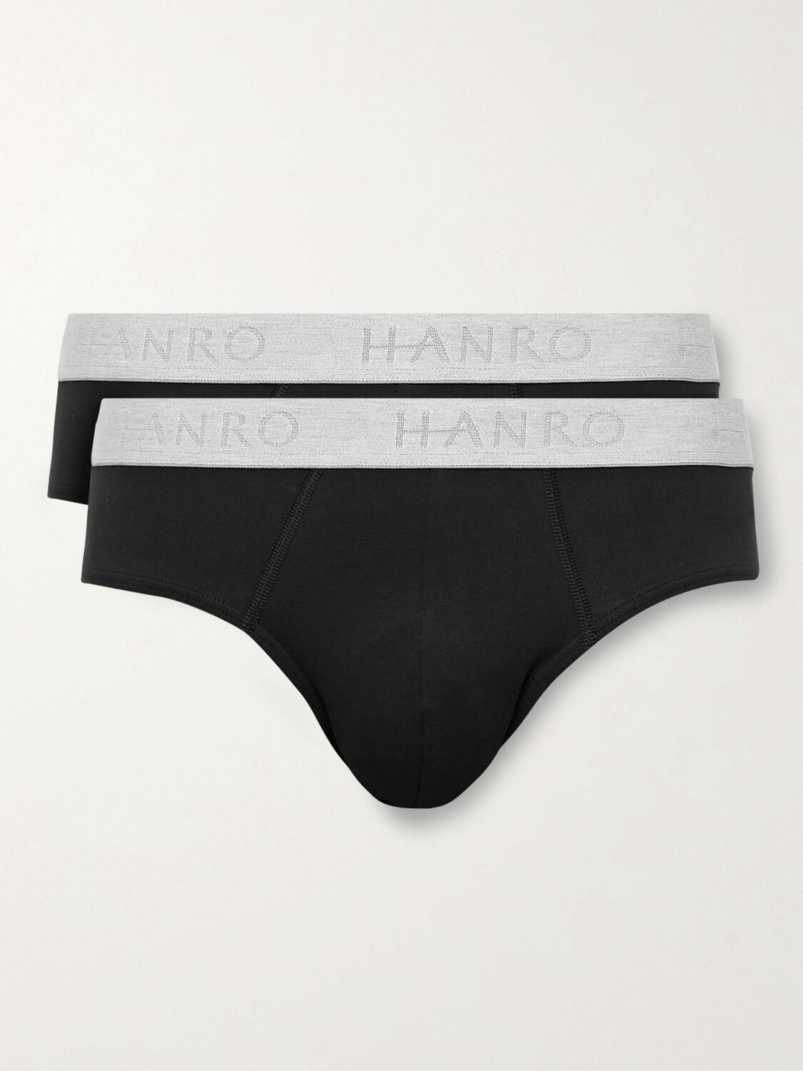 

Комплект из двух пар трусов из эластичного хлопка Essentials HANRO, черный