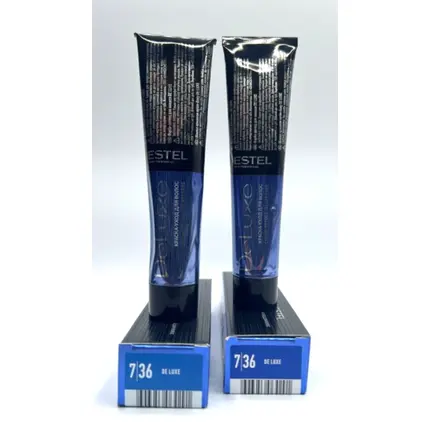 

Estel Deluxe Creme Pflege Haarfarbe 60мл Миттельблонд Золотисто-Фиолетовый 7/36, Estel De Luxe