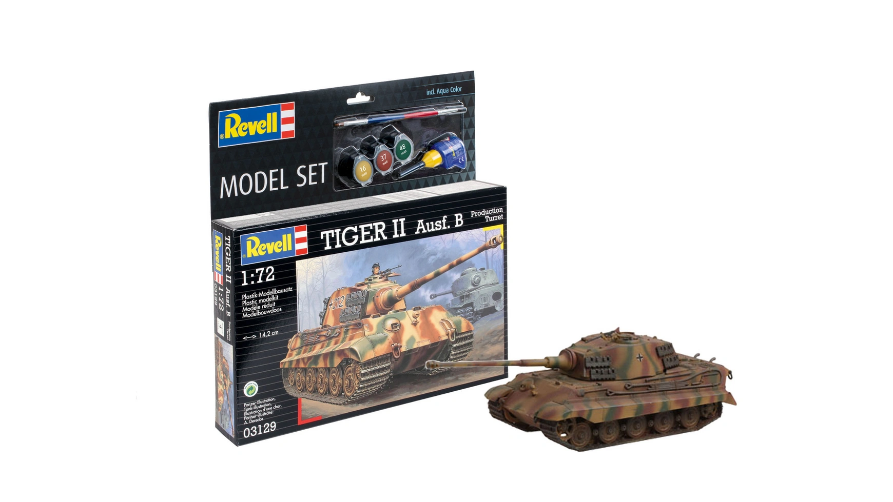 Revell Tiger II AusfB сборная модель hobbyboss sd kfz 182 tiger ii henschel 1944 production w zimmerit 84531 1 35