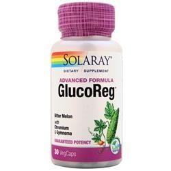 Solaray GlucoReg - Формула горькой дыни 30 капсул solaray экстракт плодов горькой дыни 500 мг 30 вегетарианских капсул