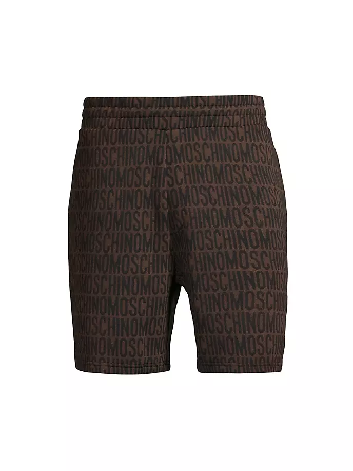 

Шорты из хлопковой смеси с логотипом Fantasy Moschino, цвет fantasy print brown