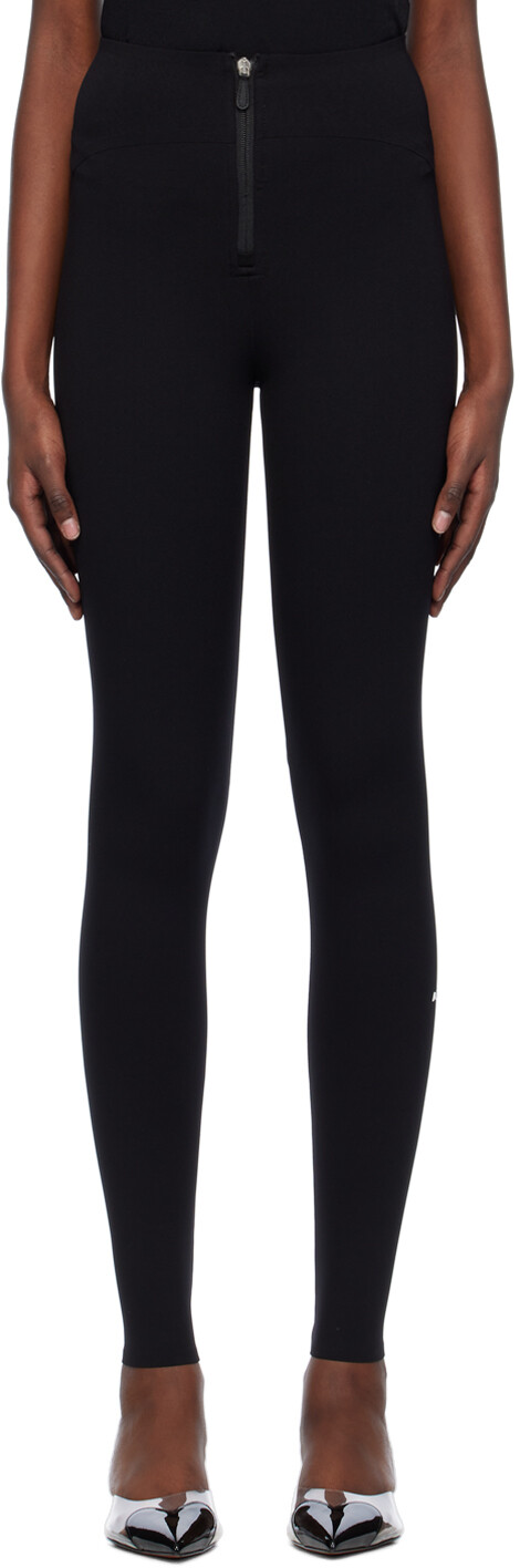 

Черные скульптурные леггинсы Alaïa, цвет Black