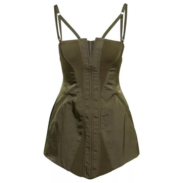 

Платье sleeveless minidress with contouring panel c Dion Lee, зеленый
