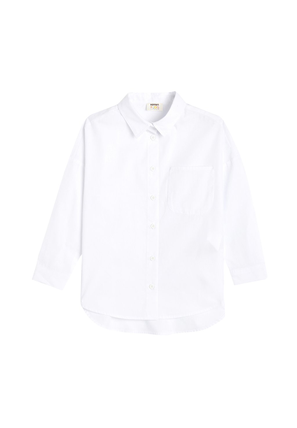Блузка-рубашка OVERSIZED LONG SLEEVE Koton, цвет white