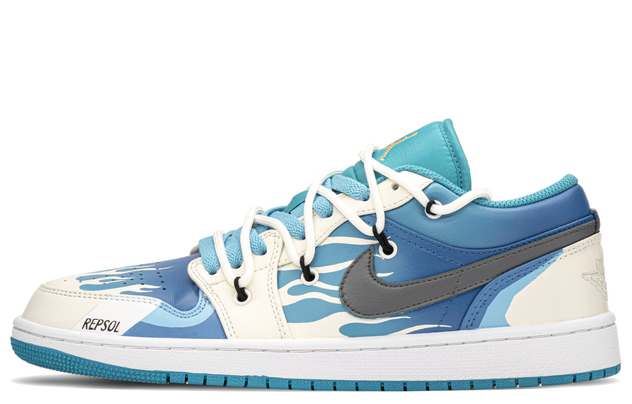 

Кроссовки Air Jordan 1 Vintage Basketball, белый/синий/серый/голубой