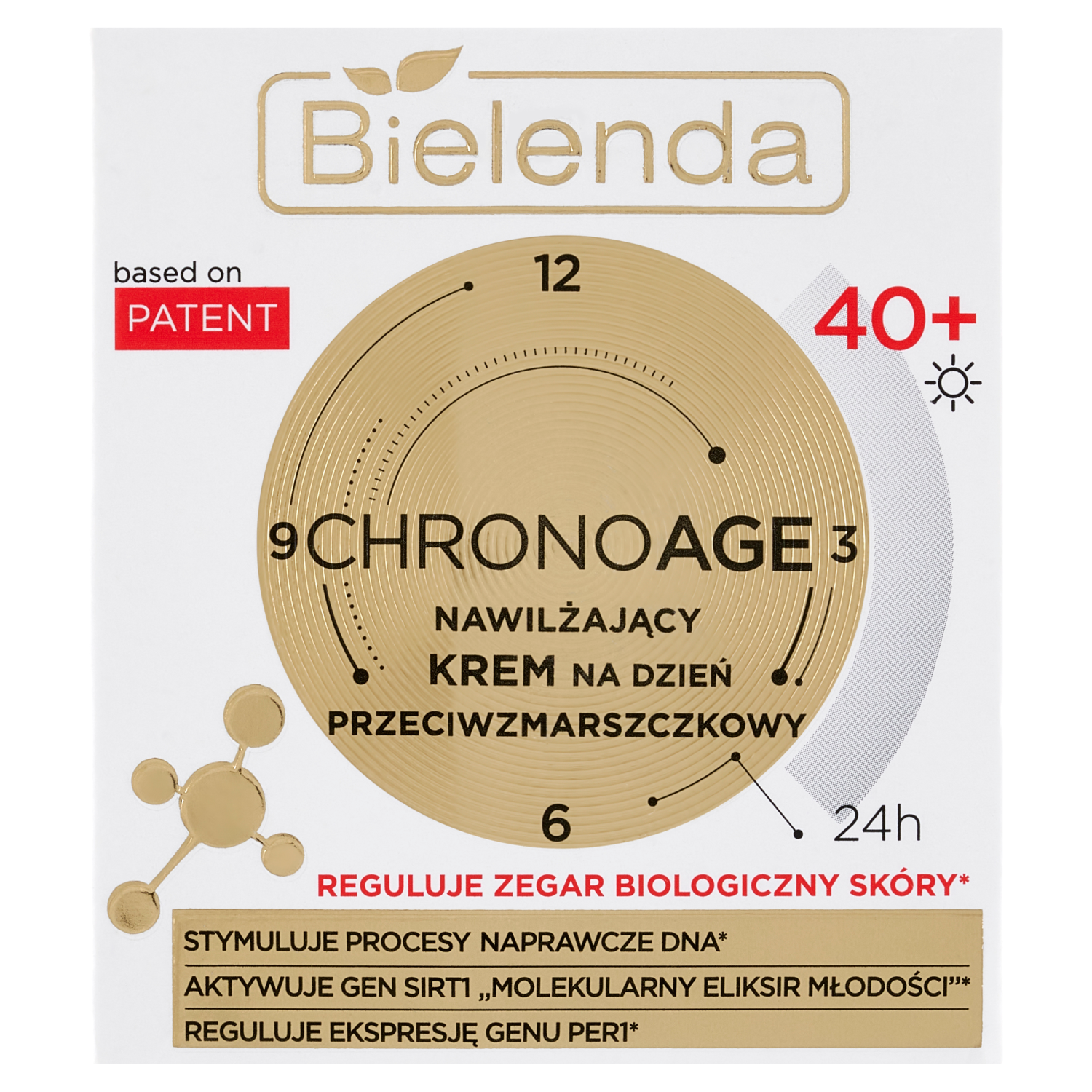 Увлажняющий крем для лица против морщин 40+ на день Bielenda Chrono Age, 50 мл