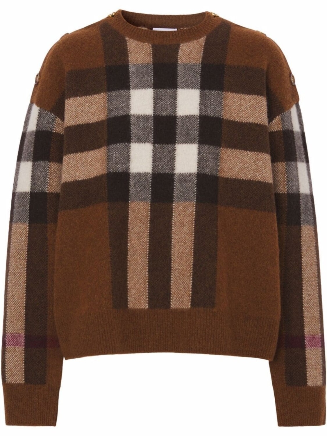 

Burberry джемпер в клетку, коричневый