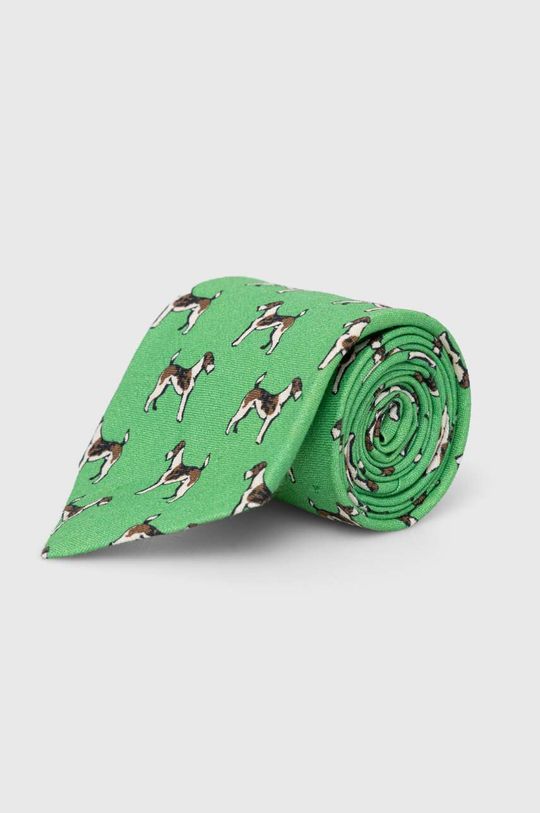 Льняной галстук Polo Ralph Lauren, зеленый