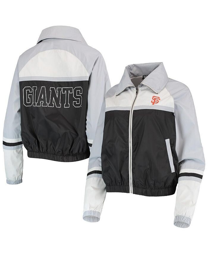 

Черная женская спортивная куртка с молнией во всю длину реглан San Francisco Giants Colorblock The Wild Collective, черный