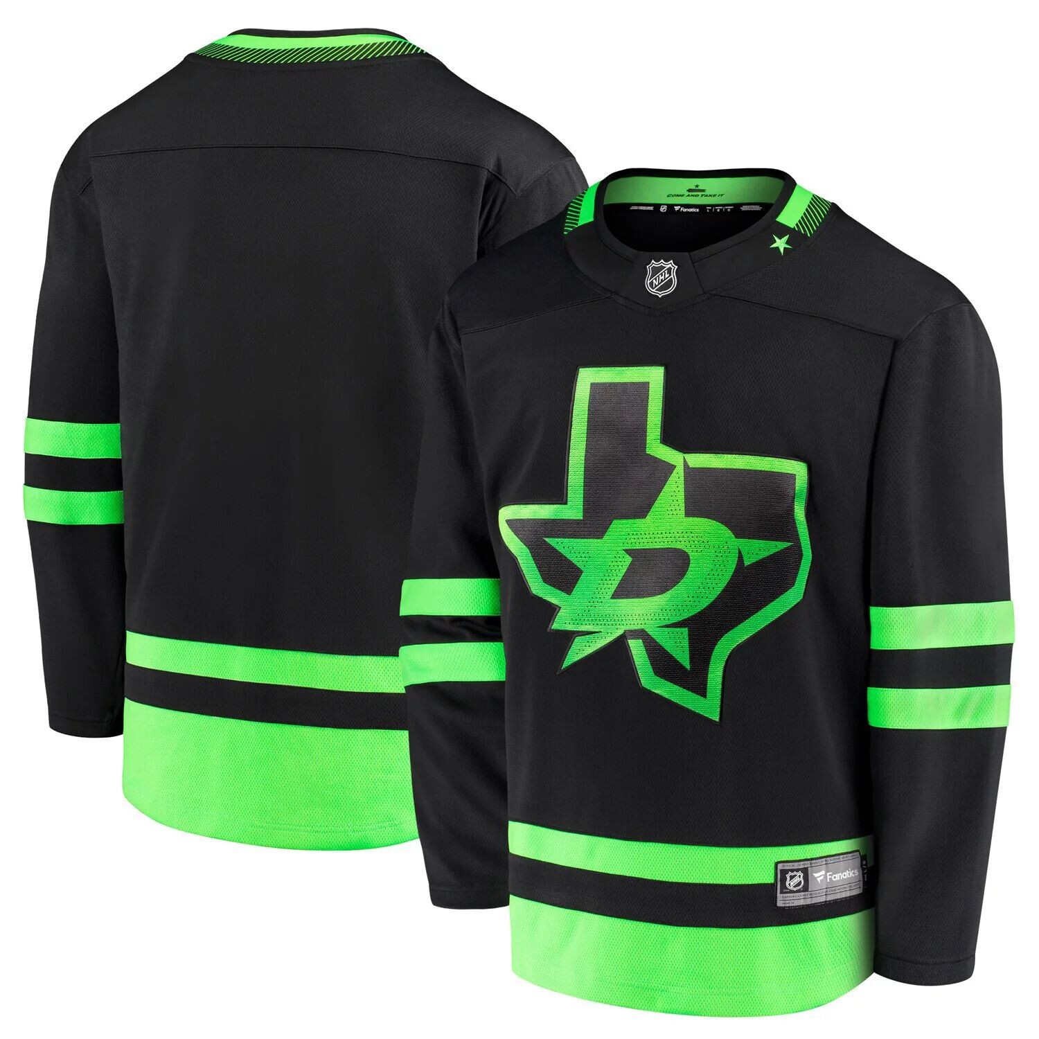 

Мужская черная фирменная футболка Alternate Premier Premier 2020/21 Dallas Stars 2020/21 Fanatics, Черный