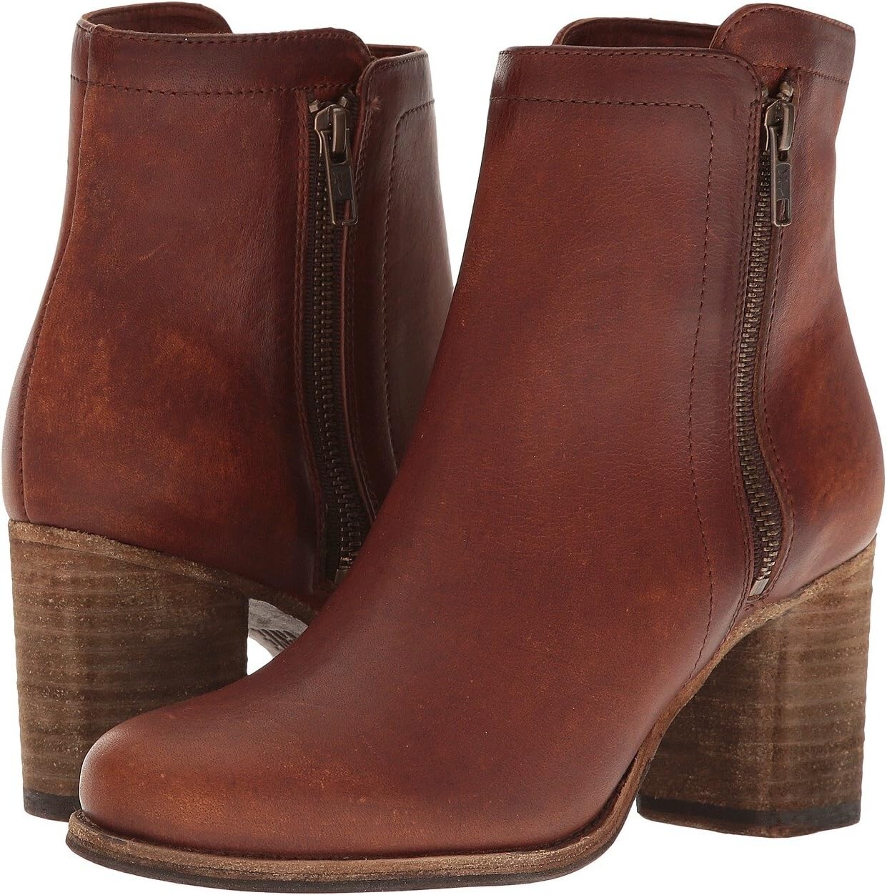 

Ботильоны Addie Double Zip Frye, цвет Cognac Soft Italian Nubuck