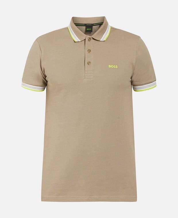 

Рубашка поло Boss Green, цвет Tan