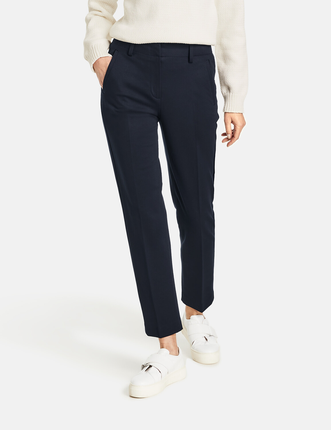 

Брюки Gerry Weber Hose Tuch/Kombi verkürzt, темно-синий