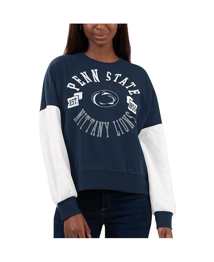 

Женский темно-синий, белый пуловер с капюшоном Penn State Nittany Lions Team Pride Colorblock G-III 4Her by Carl Banks, синий