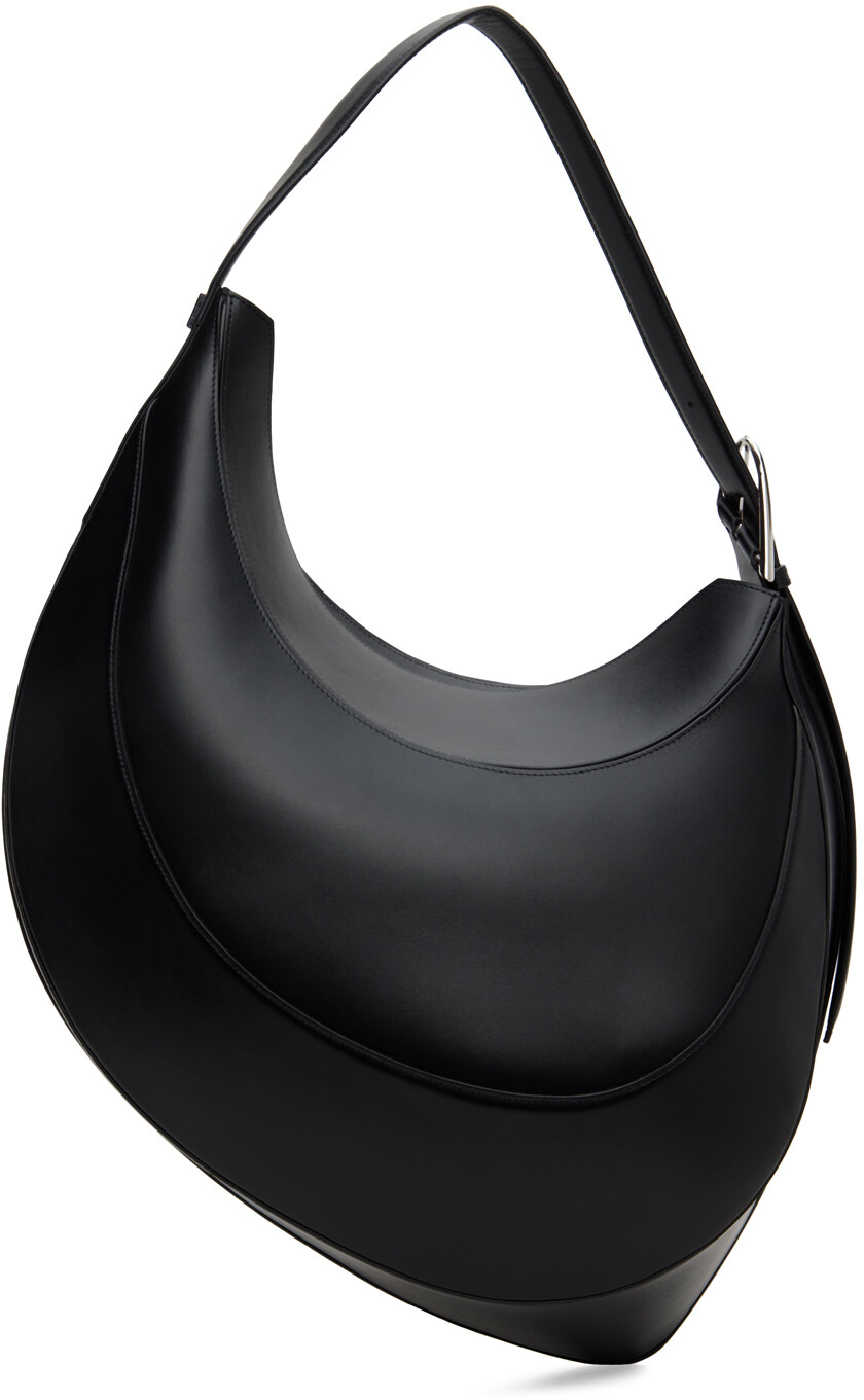 

Черная большая гладкая сумка Spiral Curve 02 Mugler