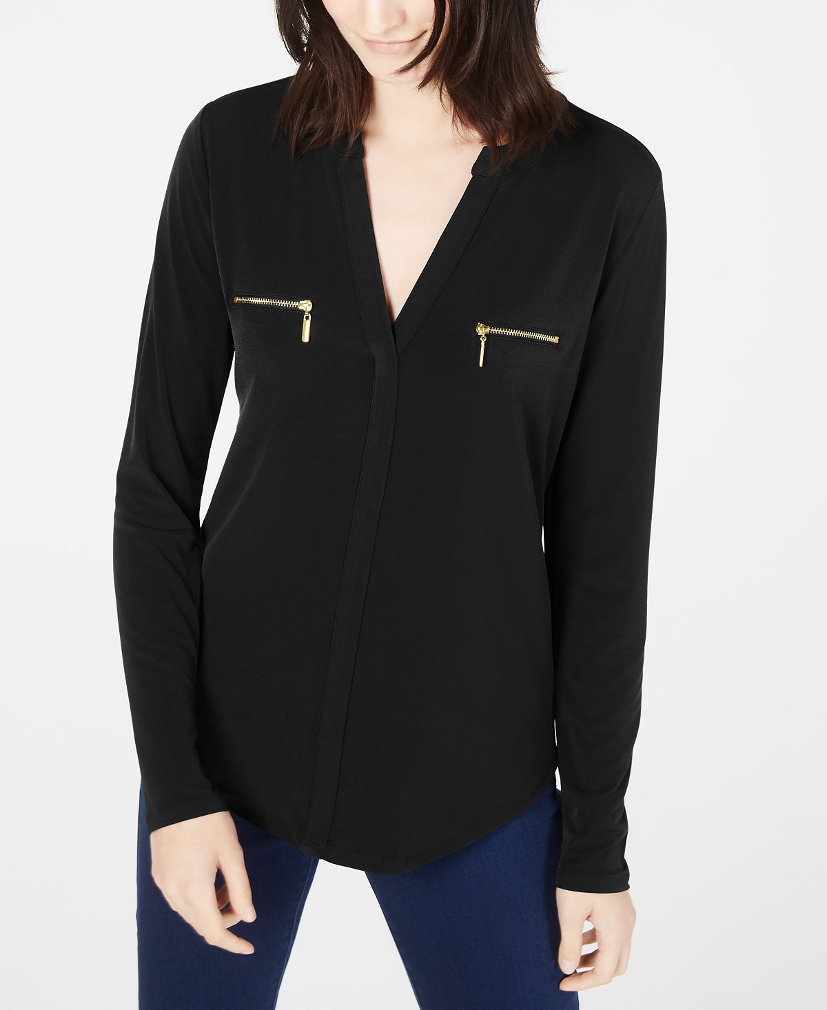 Женская блузка с карманом на молнии I.N.C. International Concepts