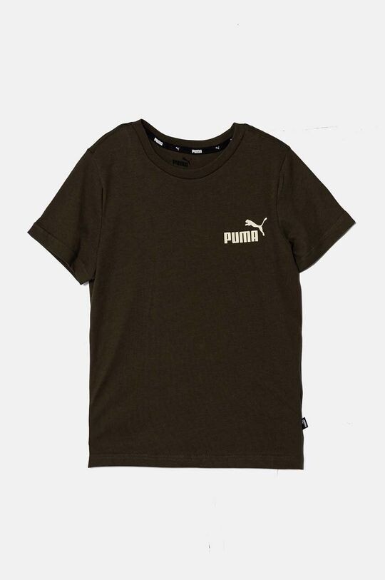 

Детская хлопковая футболка ESS Small Logo Tee B Puma, зеленый
