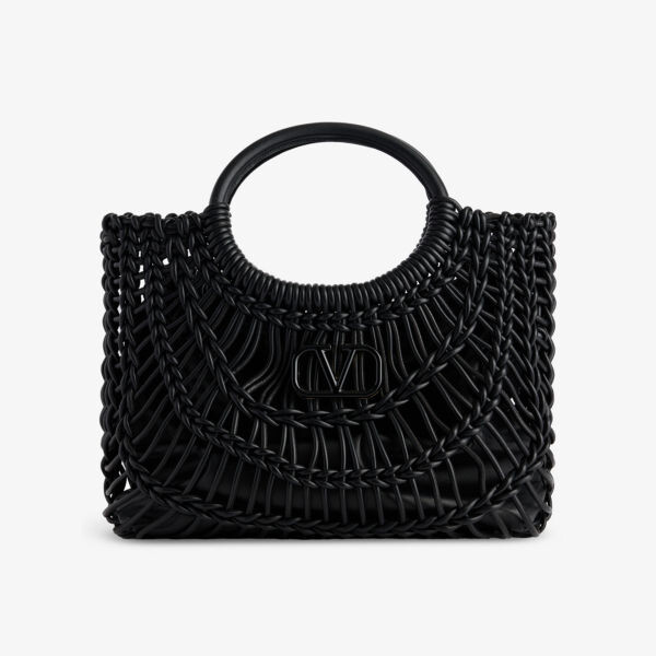 

Кожаная сумка-тоут allknots vlogo Valentino Garavani, цвет nero