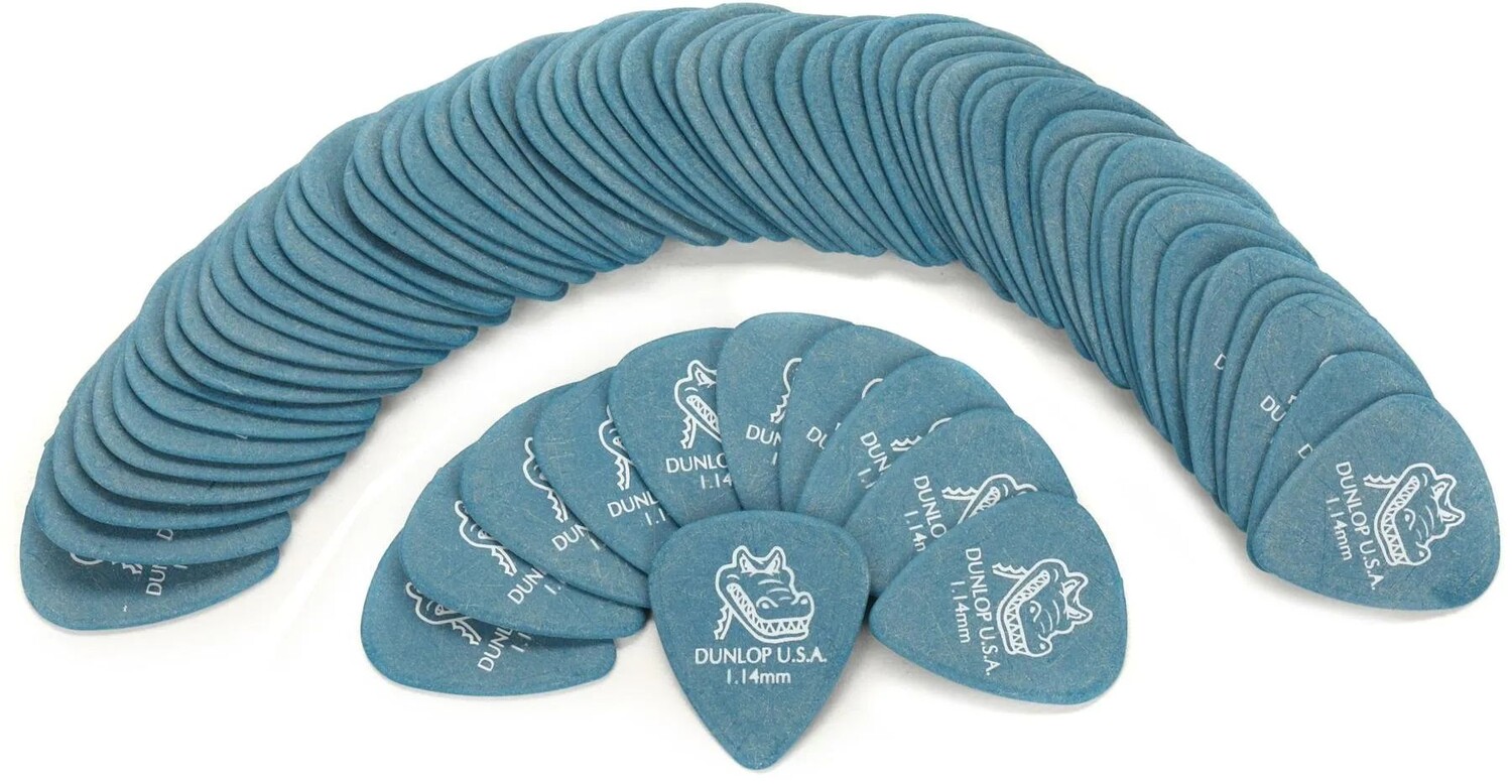 

Медиаторы Dunlop 417R114 Gator Grip — синие, 1,14 мм (72 шт. в упаковке)