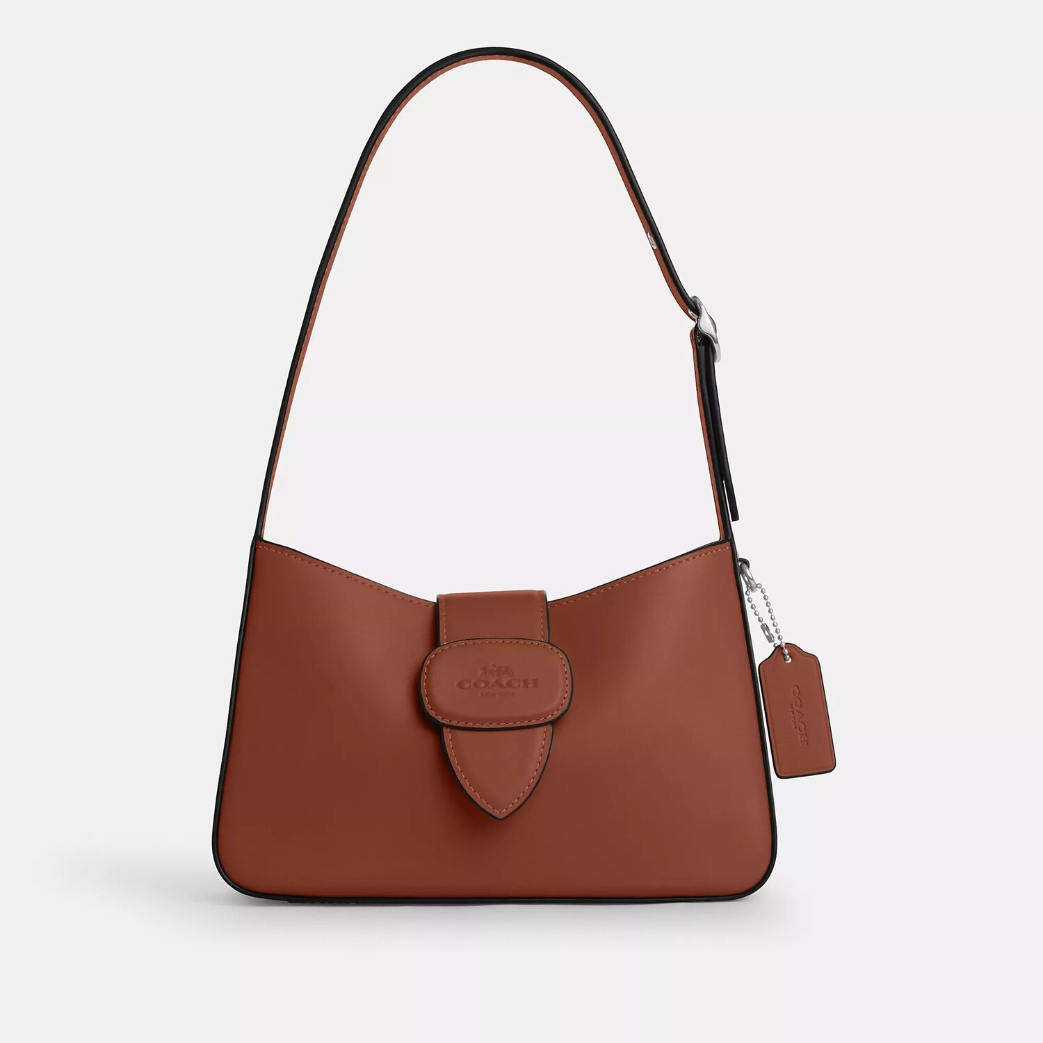 

Сумка на плечо Coach Outlet Eliza с кожаной застежкой, цвет Redwood