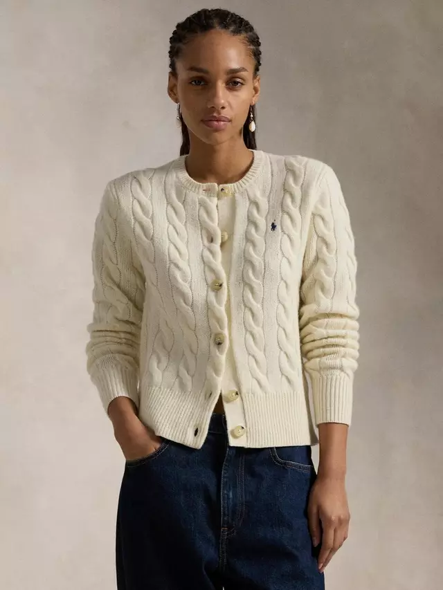 

Кардиган Ralph Lauren Polo Ralph Lauren Cable Knit Logo Wool Cashmere