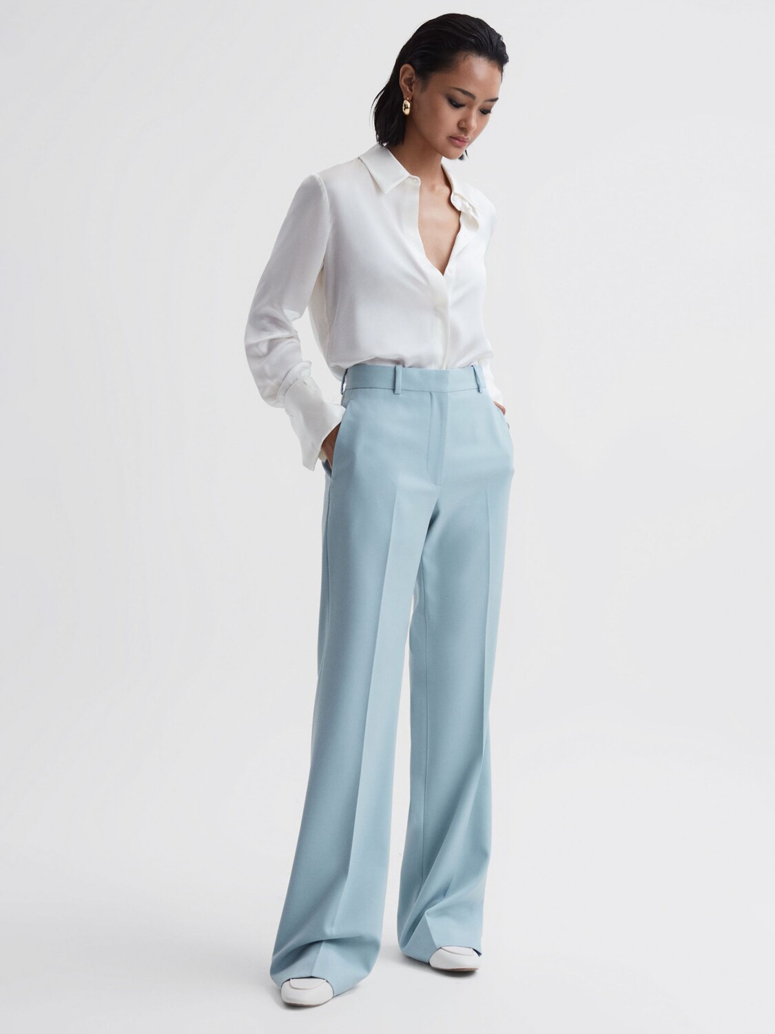 

Reiss Clara Широкие брюки, синие