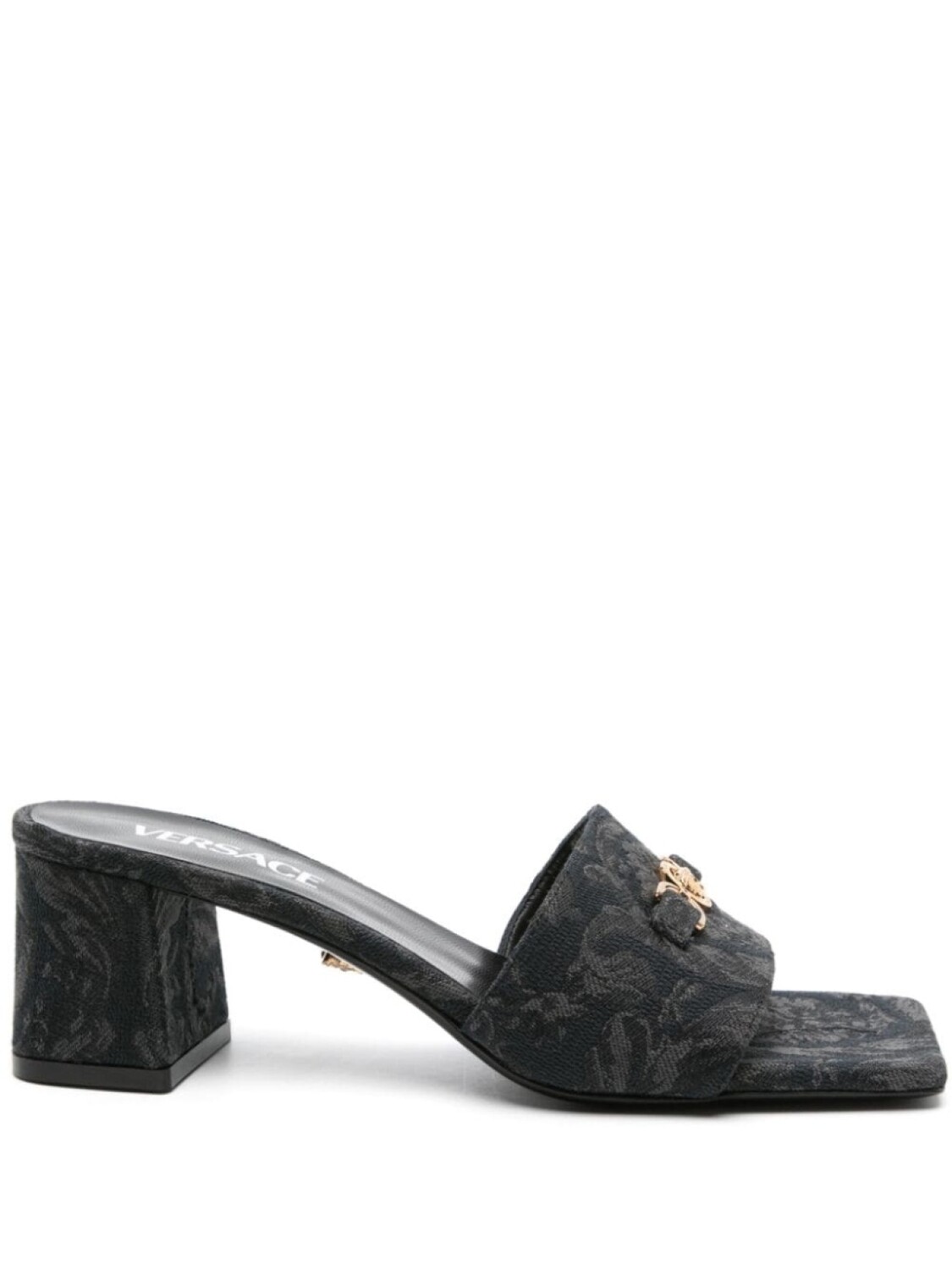 

Versace мюли с жаккардовым узором Barocco, черный