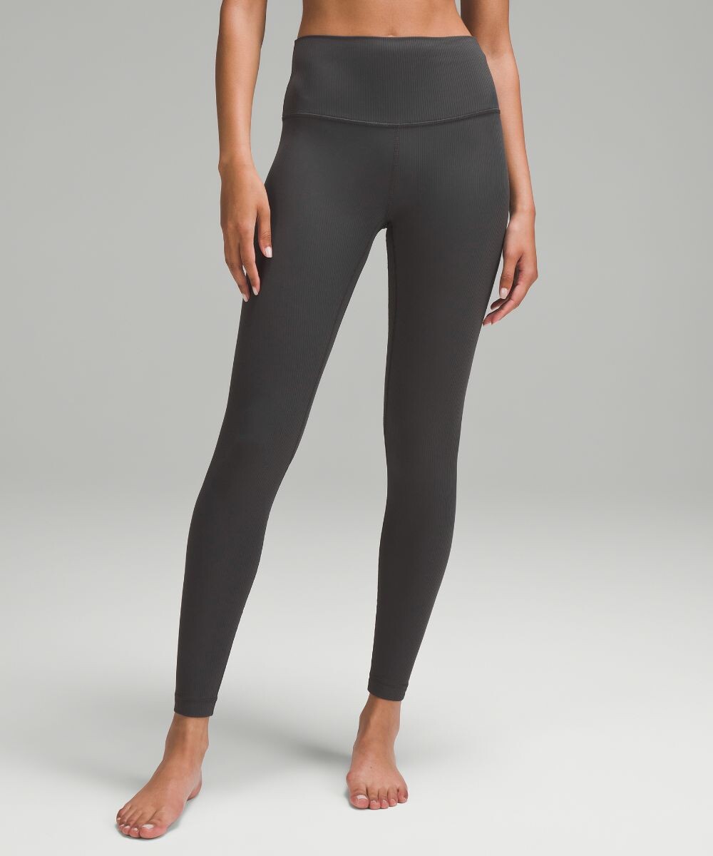 

Леггинсы Align с высокой посадкой в рубчик, Lululemon, графитовый серый