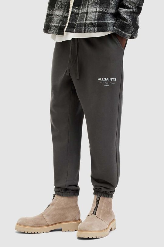 цена Хлопковые спортивные штаны UNDERGROUND AllSaints, серый