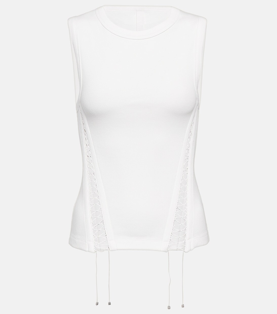 

Топ из смесового хлопка с вырезами DION LEE, белый