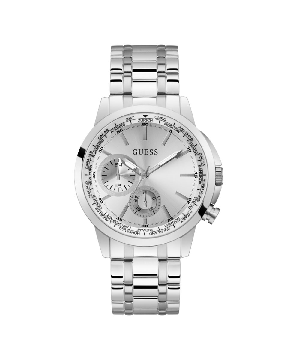 наручные часы guess dress steel gw0490g1 серебряный серый Мужские часы Spec GW0490G1 со стальным и серебряным ремешком Guess, серебро