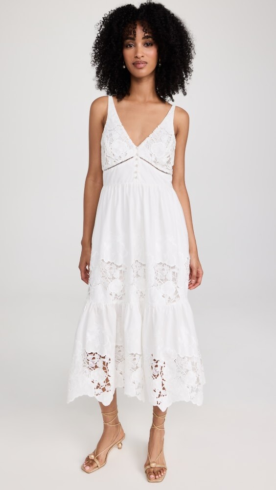 

Платье Generation Love Pippa Embroidered Poplin Sundress, белый