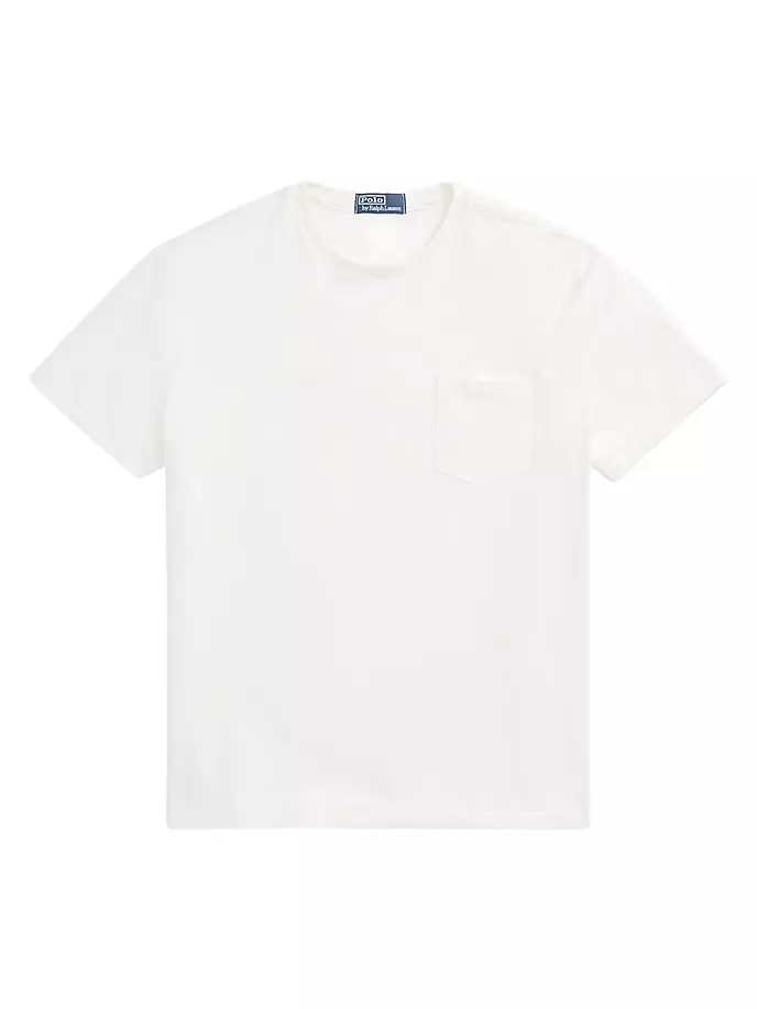 

Хлопковая футболка с круглым вырезом Polo Ralph Lauren, цвет deckwash white
