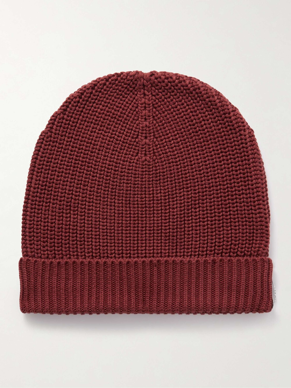 

Хлопковая шапка в рубчик GHIAIA CASHMERE, красный