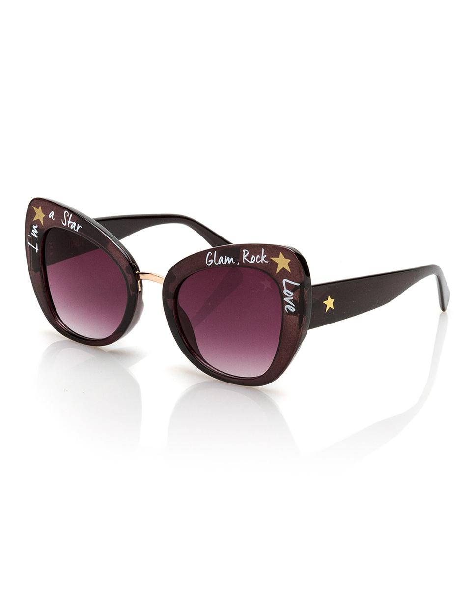 Фиолетовые женские солнцезащитные очки Starlite в оправе «кошачий глаз» Starlite, фиолетовый женские солнцезащитные очки кошачий глаз в индивидуальном стиле с леопардовым принтом