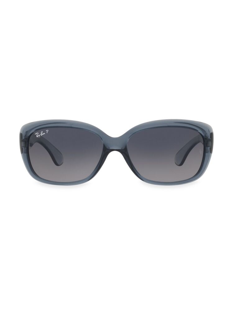 

Квадратные солнцезащитные очки 58MM Ray-Ban, цвет Transparent Blue