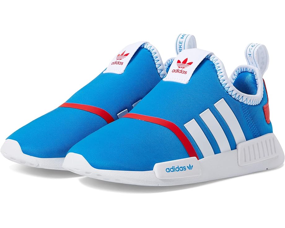 Кроссовки Adidas NMD 360, цвет Blue Rush/White/Vivid Red 4 5mm trendy street walk brisk solid color interweave polyester rope vivid red blue apricot youth canvas lace шнурки
