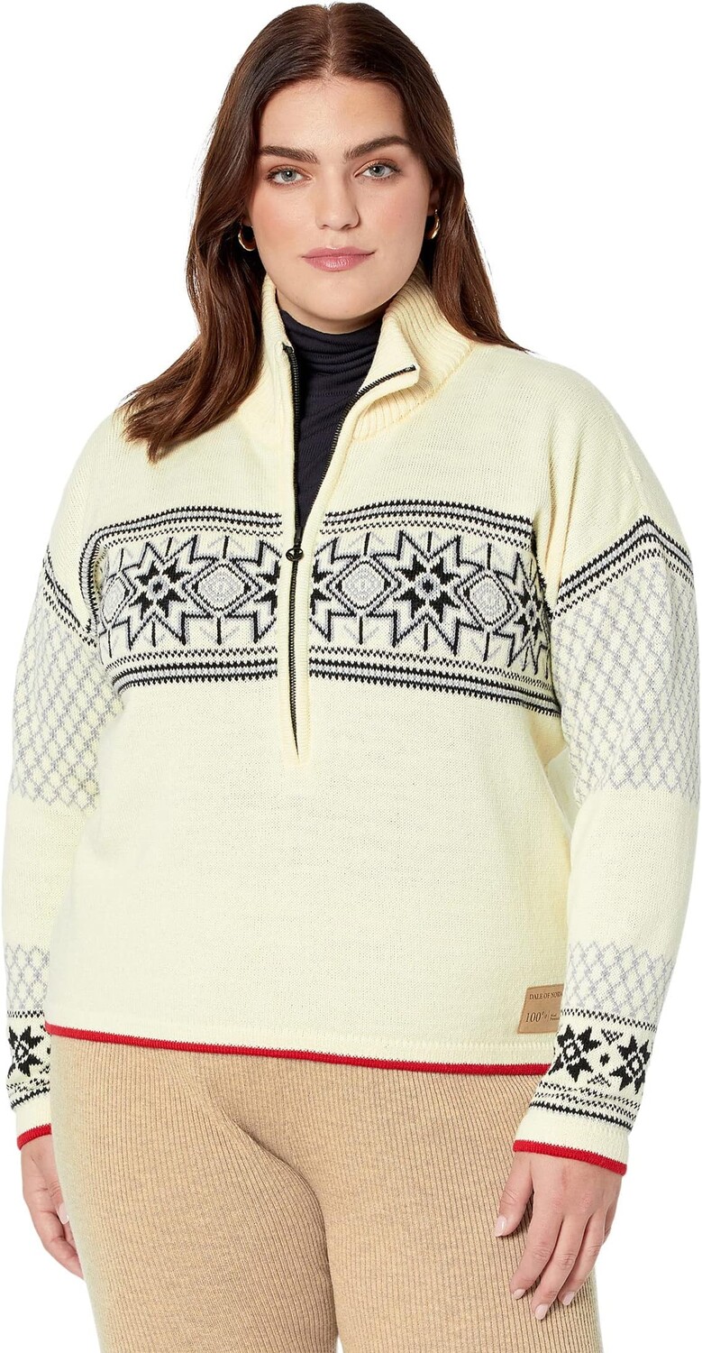 

Свитер Dale of Norway Elis Sweater, цвет Off-White Black Metal Raspberry