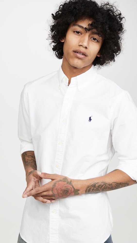 

Рубашка Polo Ralph Lauren Classic Fit Garment Dyed Oxford, белый