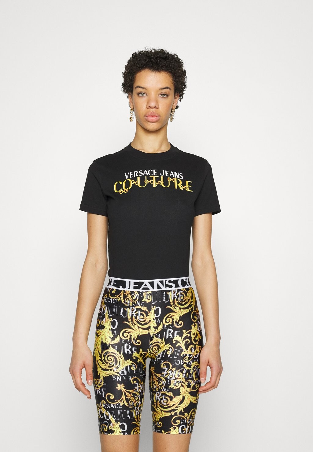 

Футболка с принтом Versace Jeans Couture, Коричневый